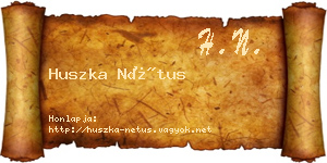 Huszka Nétus névjegykártya